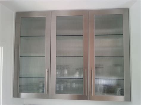 stainless steel cupboard doors